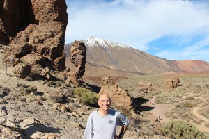 Andrew on the Mt Teide moonscape